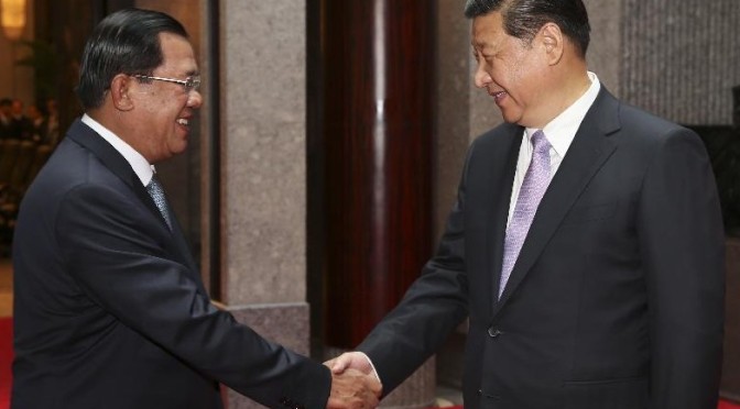 Chinese president meets Cambodian PM