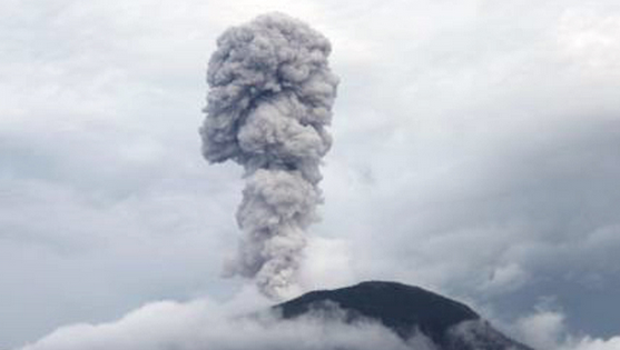 Ibu Volcano Erupts on Halmahera Island: Ash Cloud